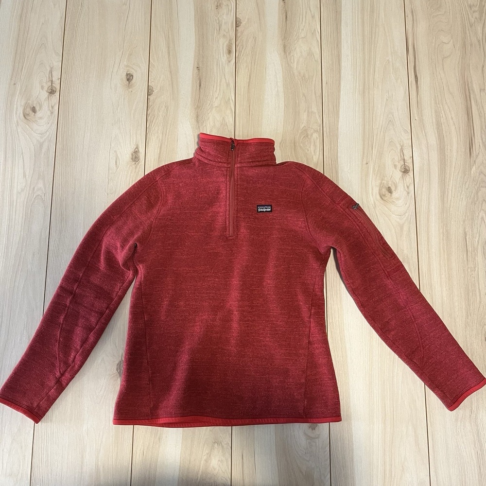Patagonia Better Sweater 1/4 Zip fleece Jacket Red Women's M Medium